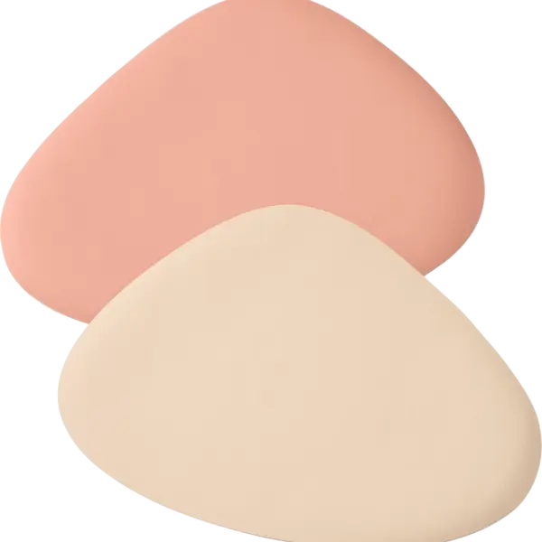 Place set of artificial leather, turnable, pink/beige (45x36 cm), 2 l
