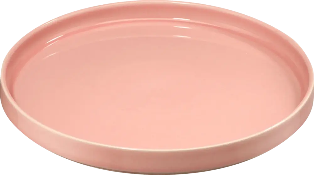 Table plates of stoneware, pink (26x3 cm), 1 st