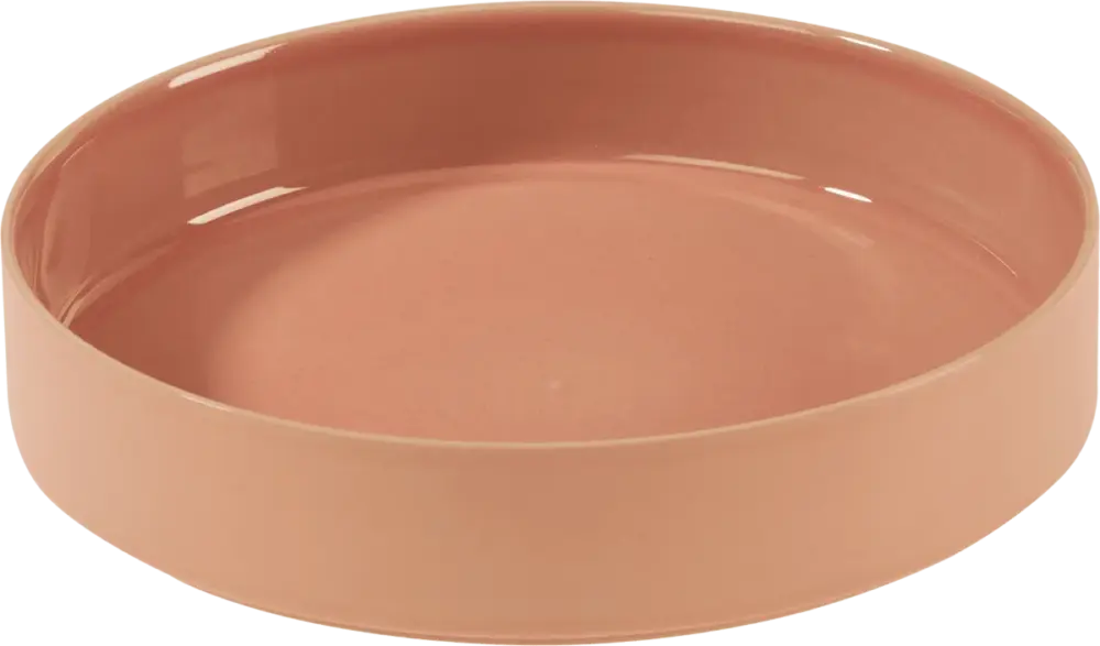 Pasta plate/bowl of stoneware, pink (20x4 cm), 1 st