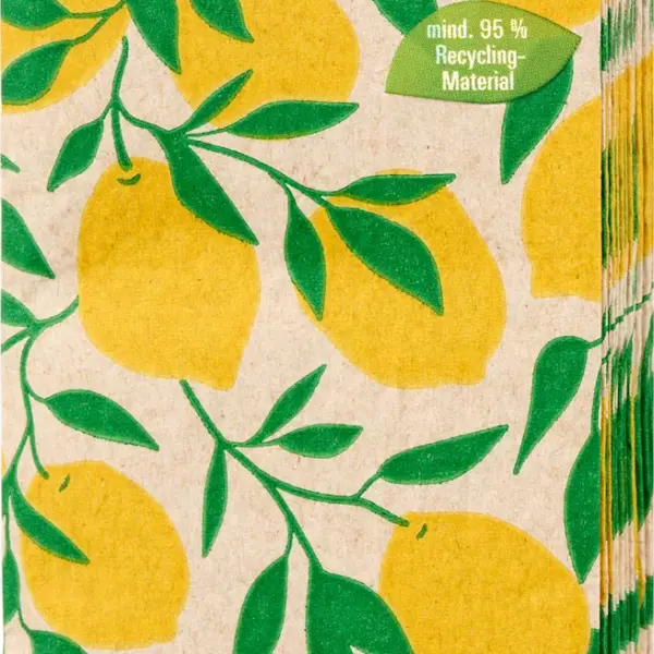 Recycling buffet serviette "Lemon" (33x33cm), 16 St