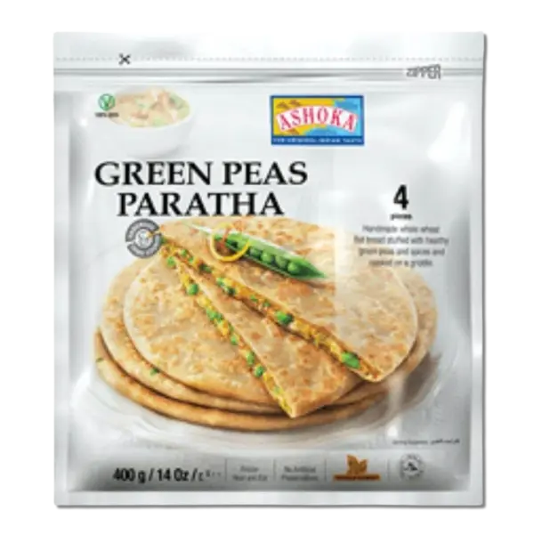 Green Peas Paratha (Vegan)