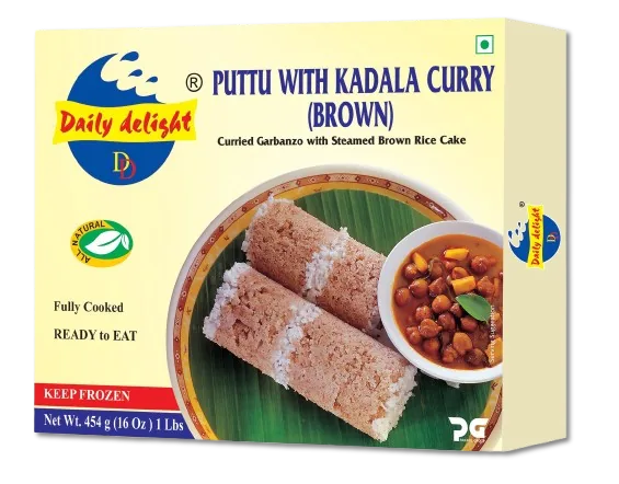 Puttu and Kadala Curry (Brown)