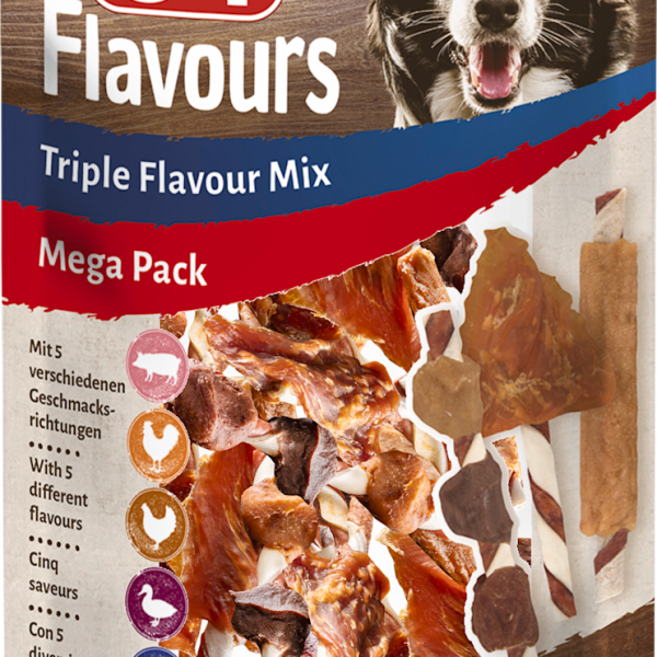 Kausnack dog triple flavour mix, Mega Pack, 200 g