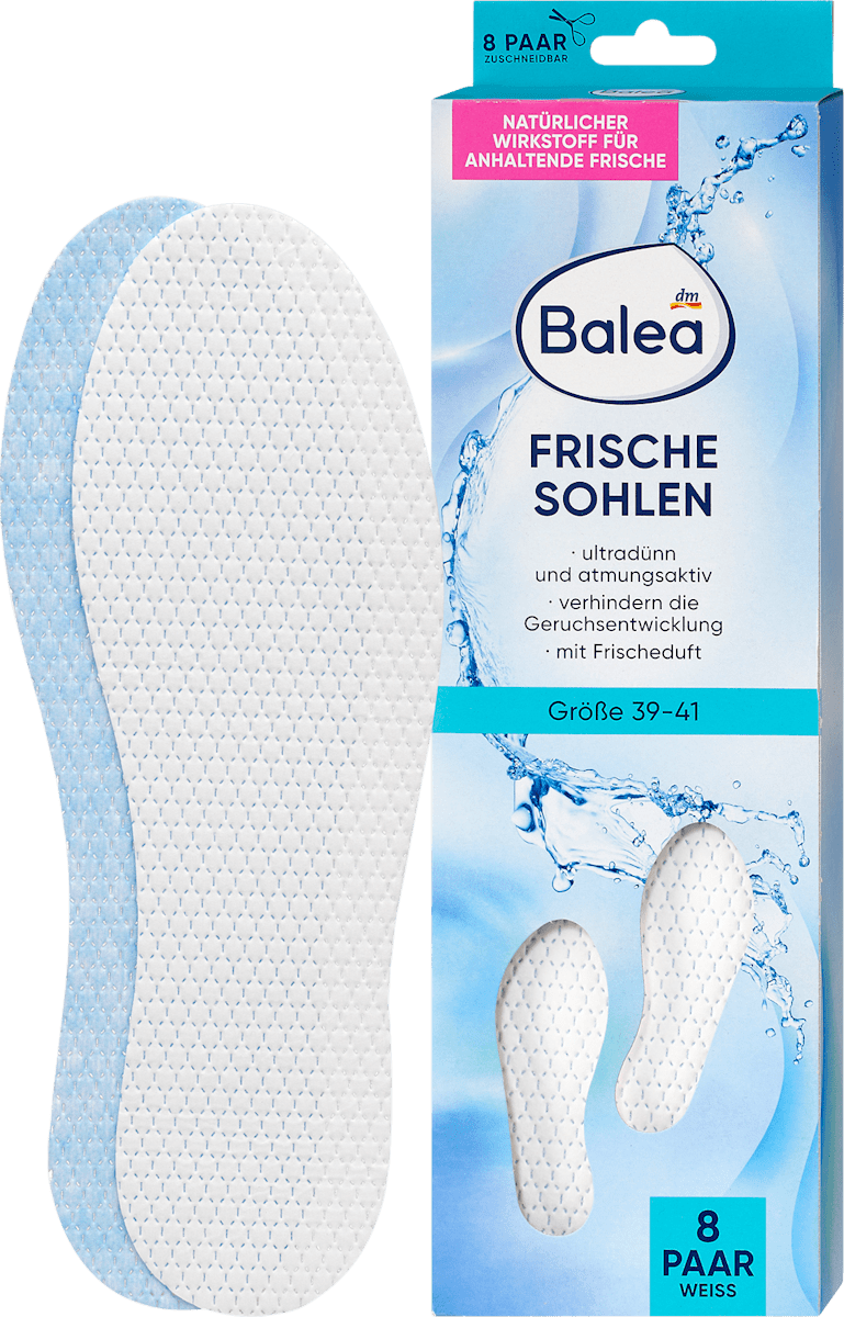 Insoles Fresh soles white, Gr. 39-41 (8 pairs), 16 St