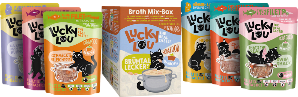 Wet food cat tuna & chicken in broth, breadh mix box, multipack (12x70 g), 840 g