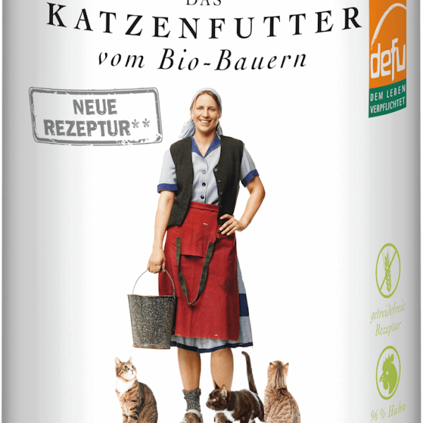 Wet food cat sensitive with organic chicken, 410 g