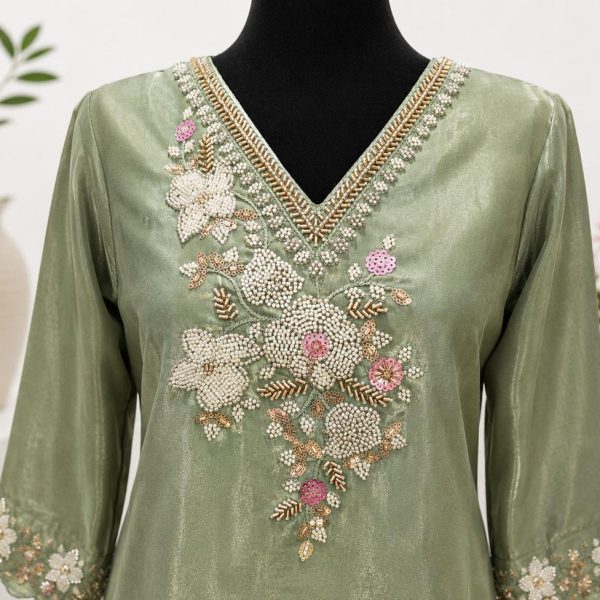 Sage Green Embroidered Co-ord Set