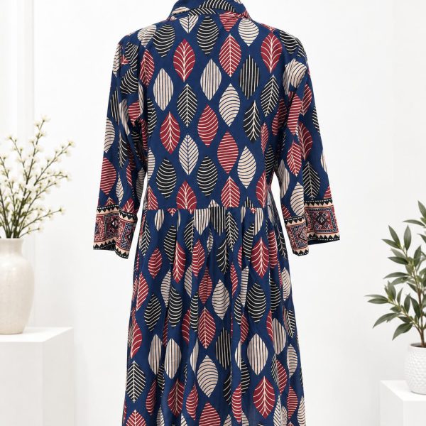 Navy Mirror-Work Printed suit