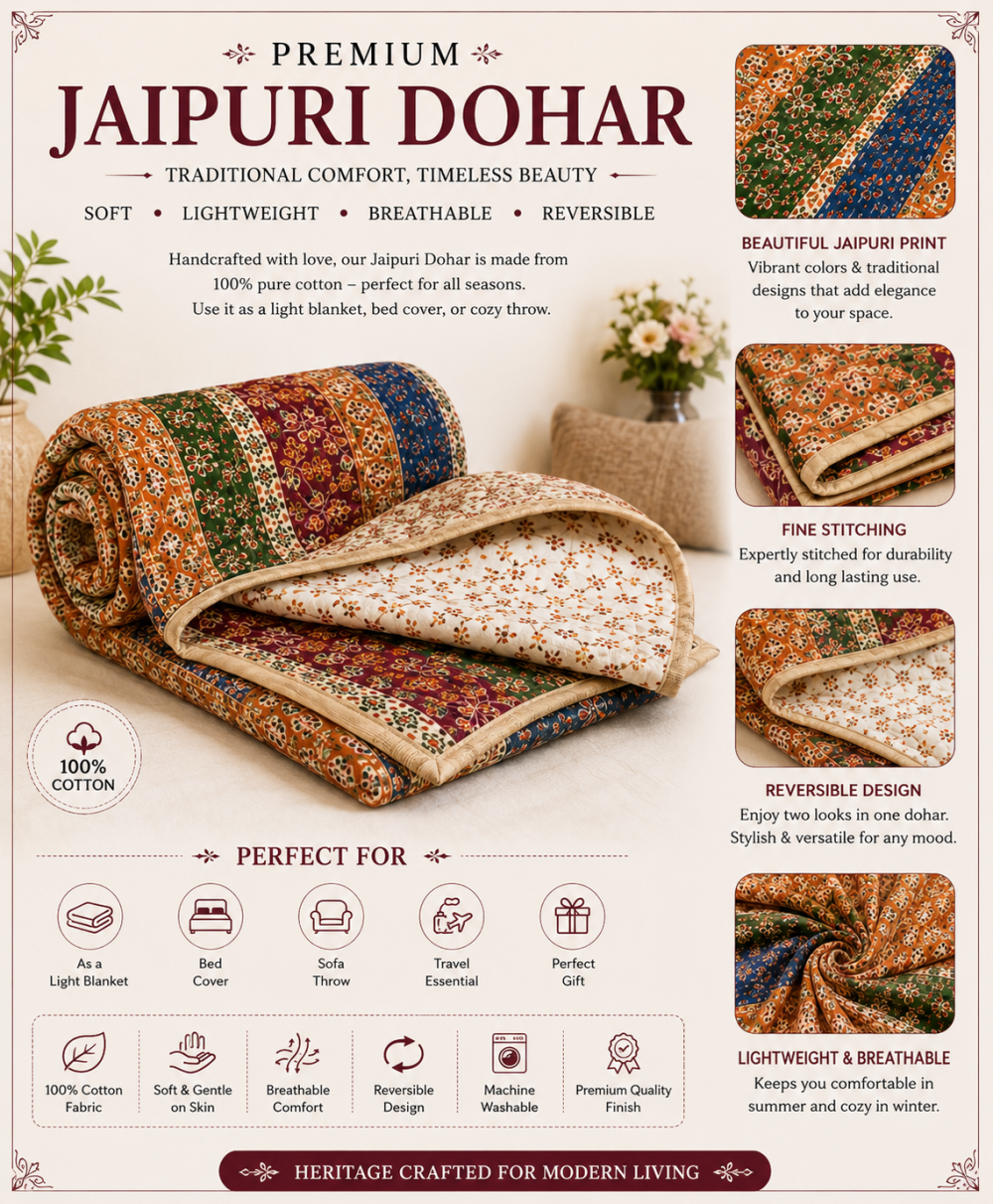 Jaipuri Dohar king size