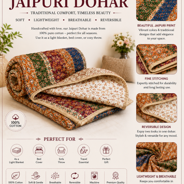 Jaipuri Dohar king size