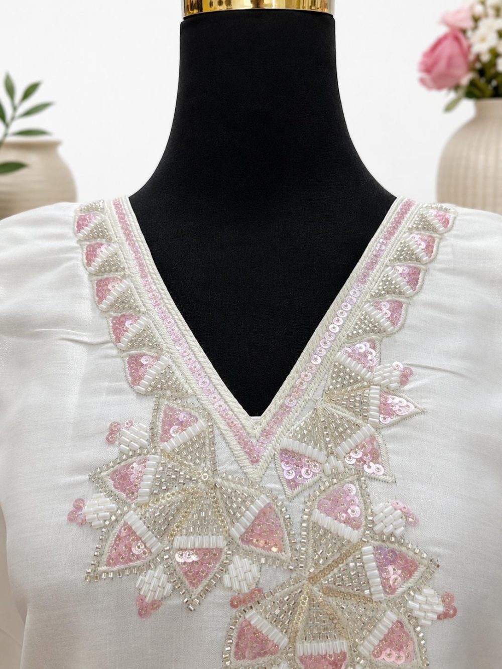 White Embroidered Co-ord Set