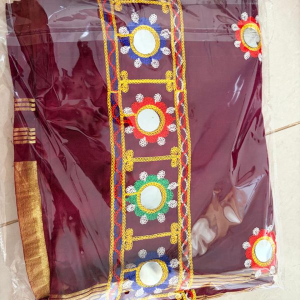 Navratri Mirror Work Dupatta wine