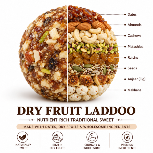 Fasting: Dry Fruit + Date Ladoos
