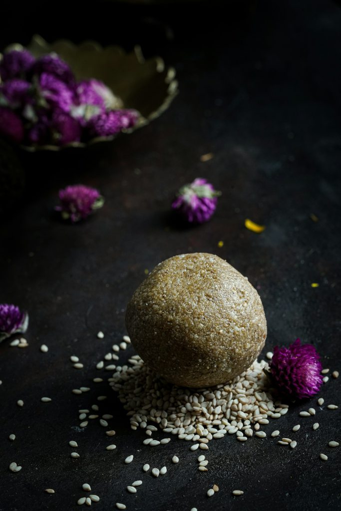 Homemade ladoo on a plate