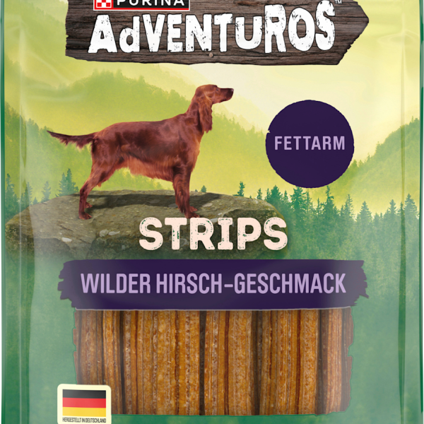 Dog delicacy strips with deer taste, 90 g