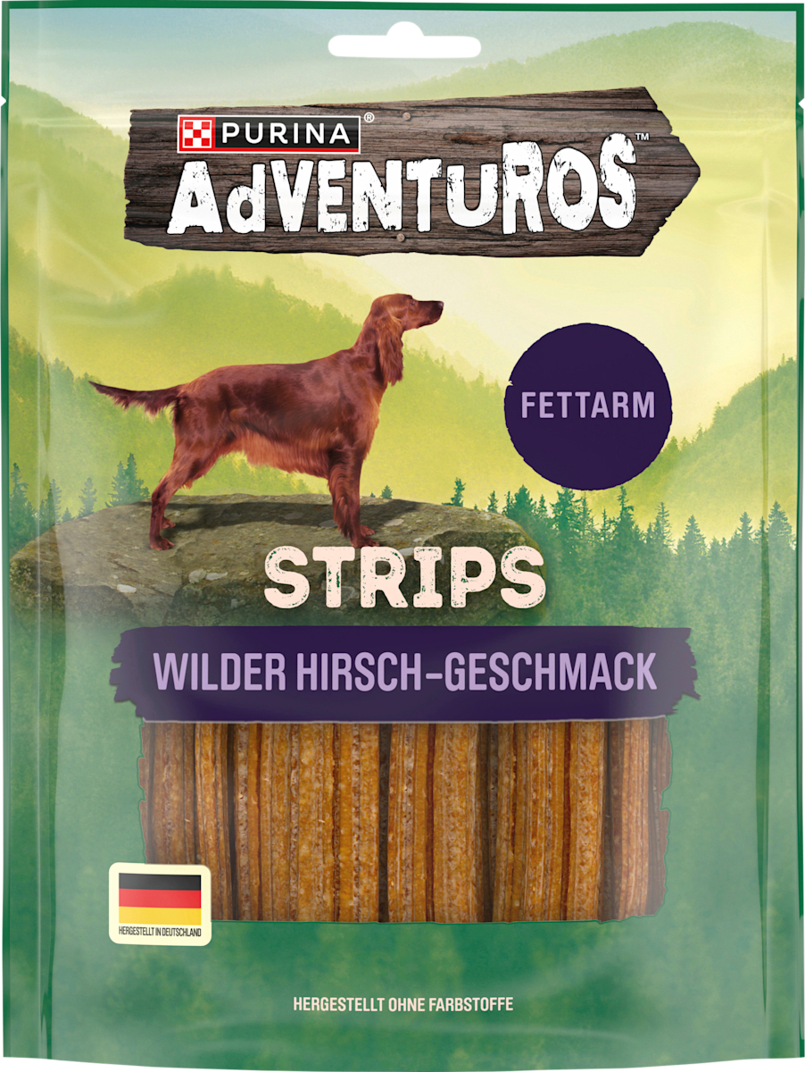 Dog delicacy strips with deer taste, 90 g