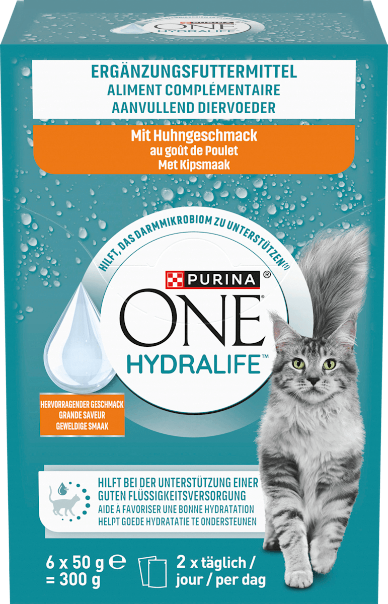 Wet food cat with chicken, hydralife multipack (6x50 g), 300 g