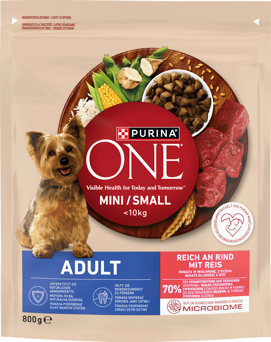 Dry Food Dog with Beef & Rice, Mini, Adult, 800 g